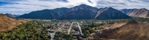Sun Valley, ID ariel view of mountains